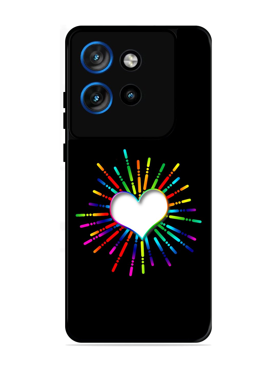 Motorola Edge 50 NEO Colourful Heart on Black