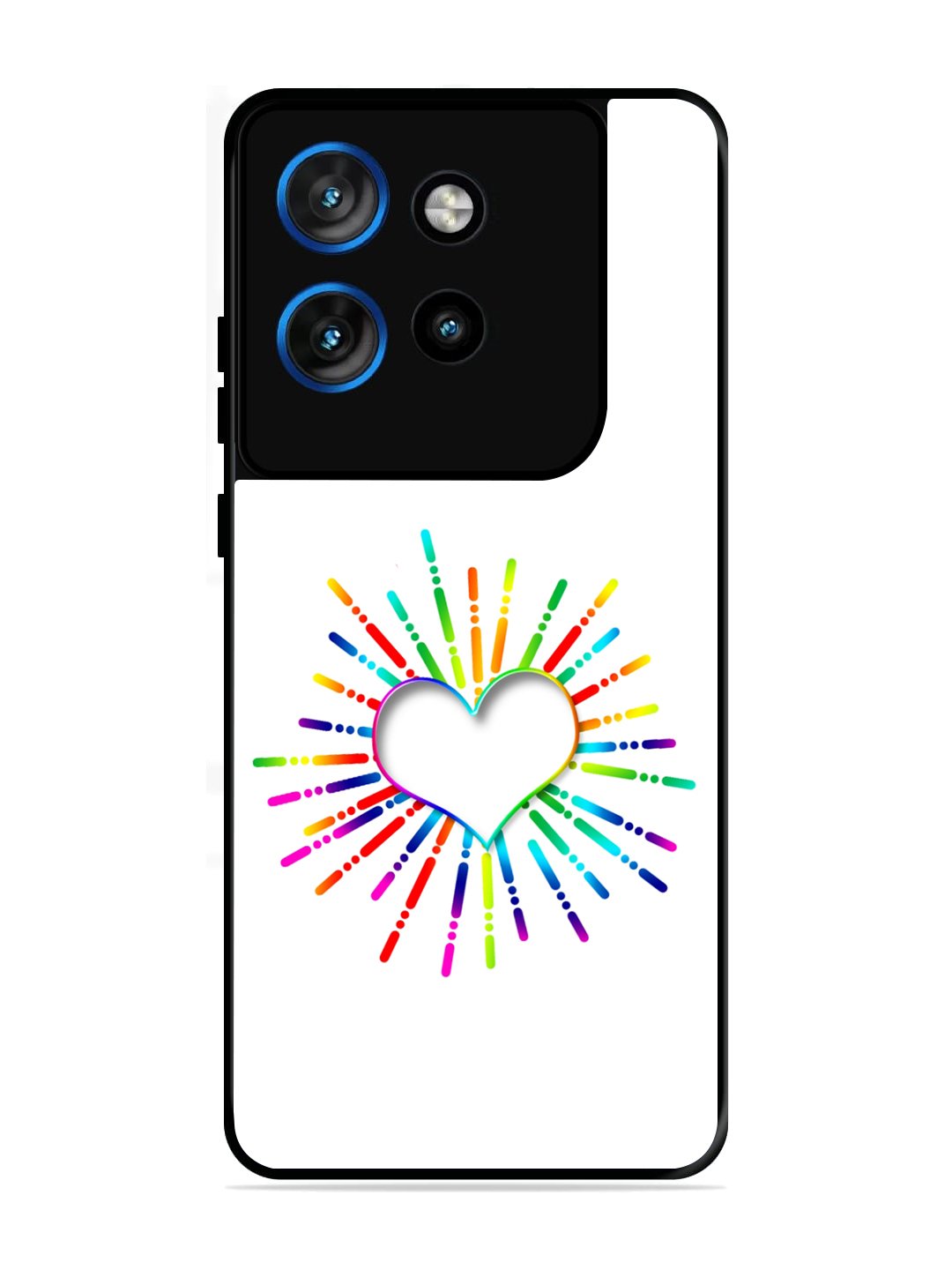 Motorola Edge 50 NEO Colourful Heart on White