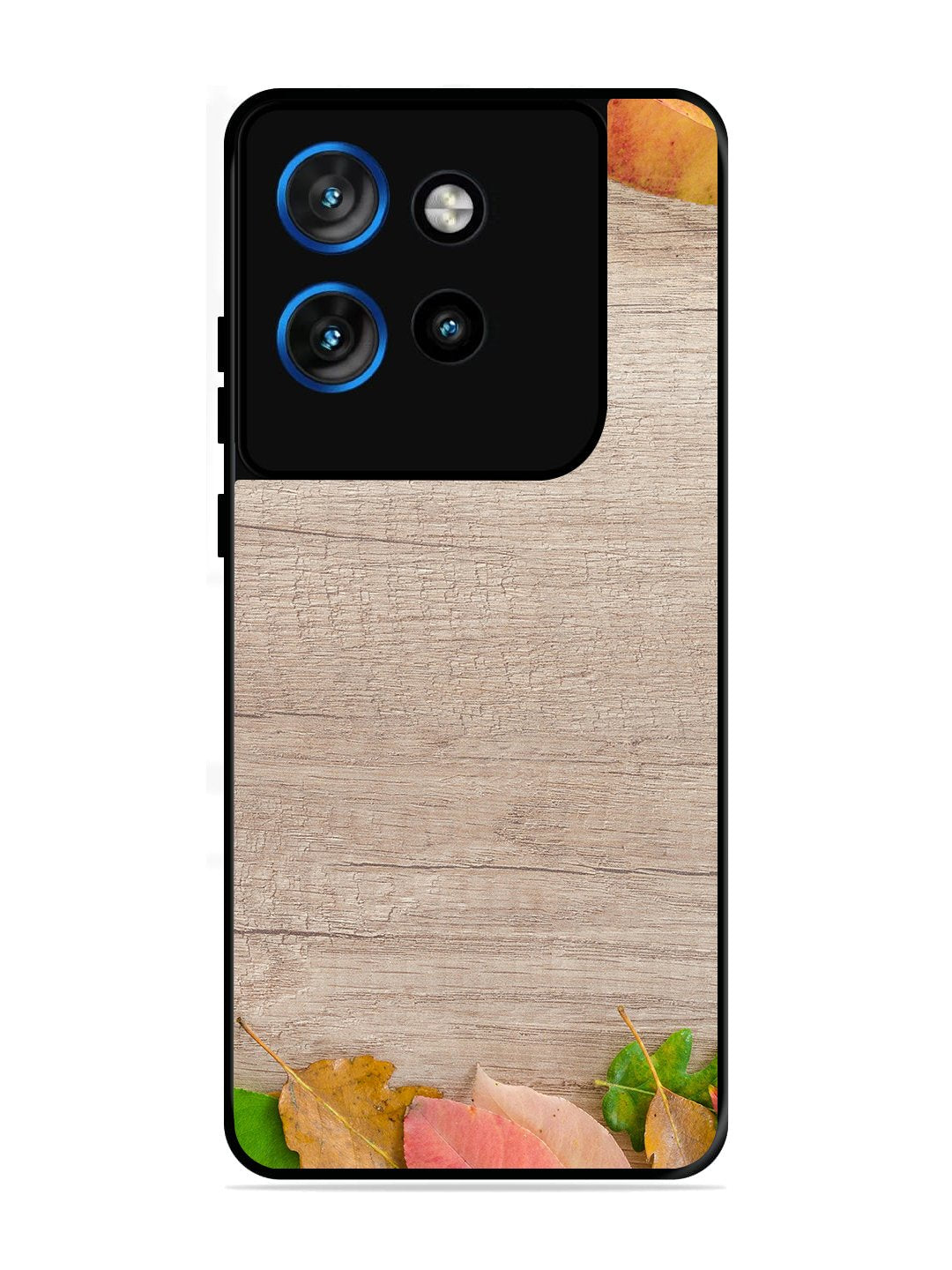 Motorola Edge 50 NEO Autumn Leafs On Wooden Table