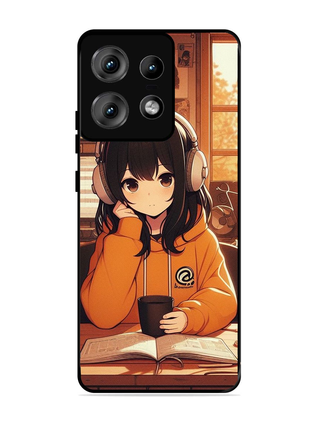 Motorola Edge 50 Pro Cute Girl listening Music