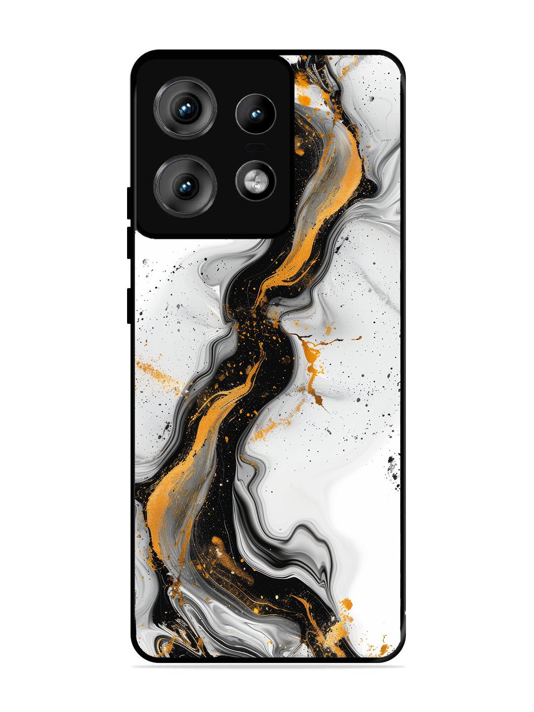 Motorola Edge 50 Pro Black And Golden Marble Essence