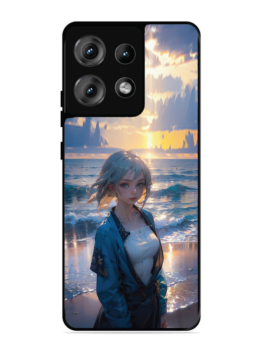 Motorola Edge 50 Pro Anime Girl Beach Ocean Waves