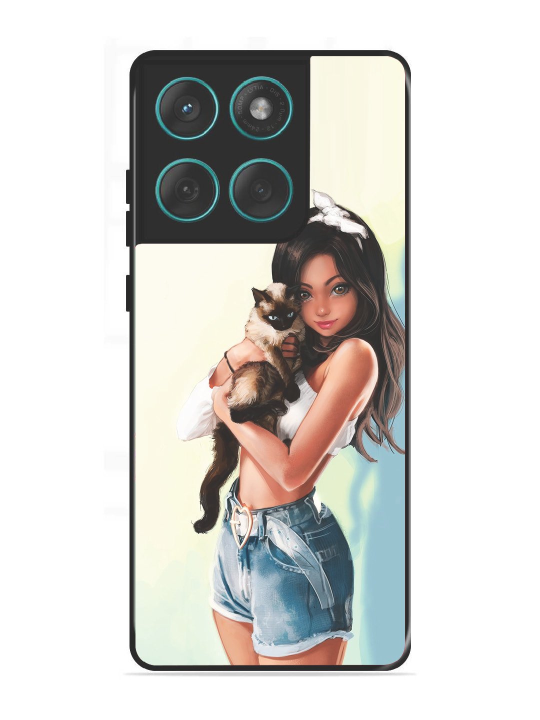 Motorola Edge 60 Fusion Cute Girl with Cat