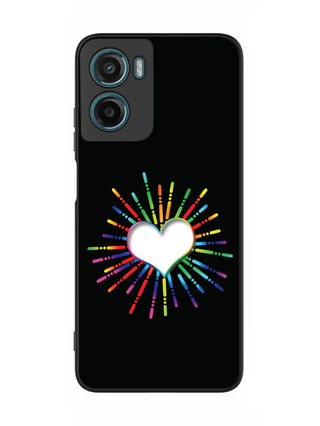 Motorola Moto G05 Colourful Heart on Black