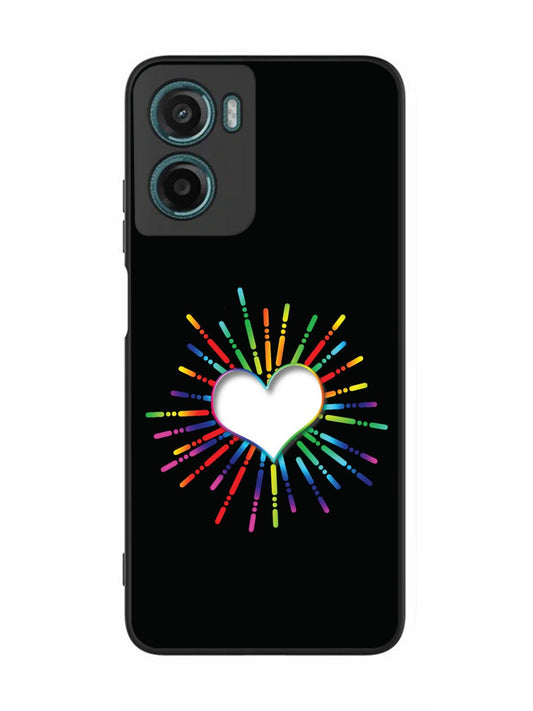 Motorola Moto G05 Colourful Heart on Black