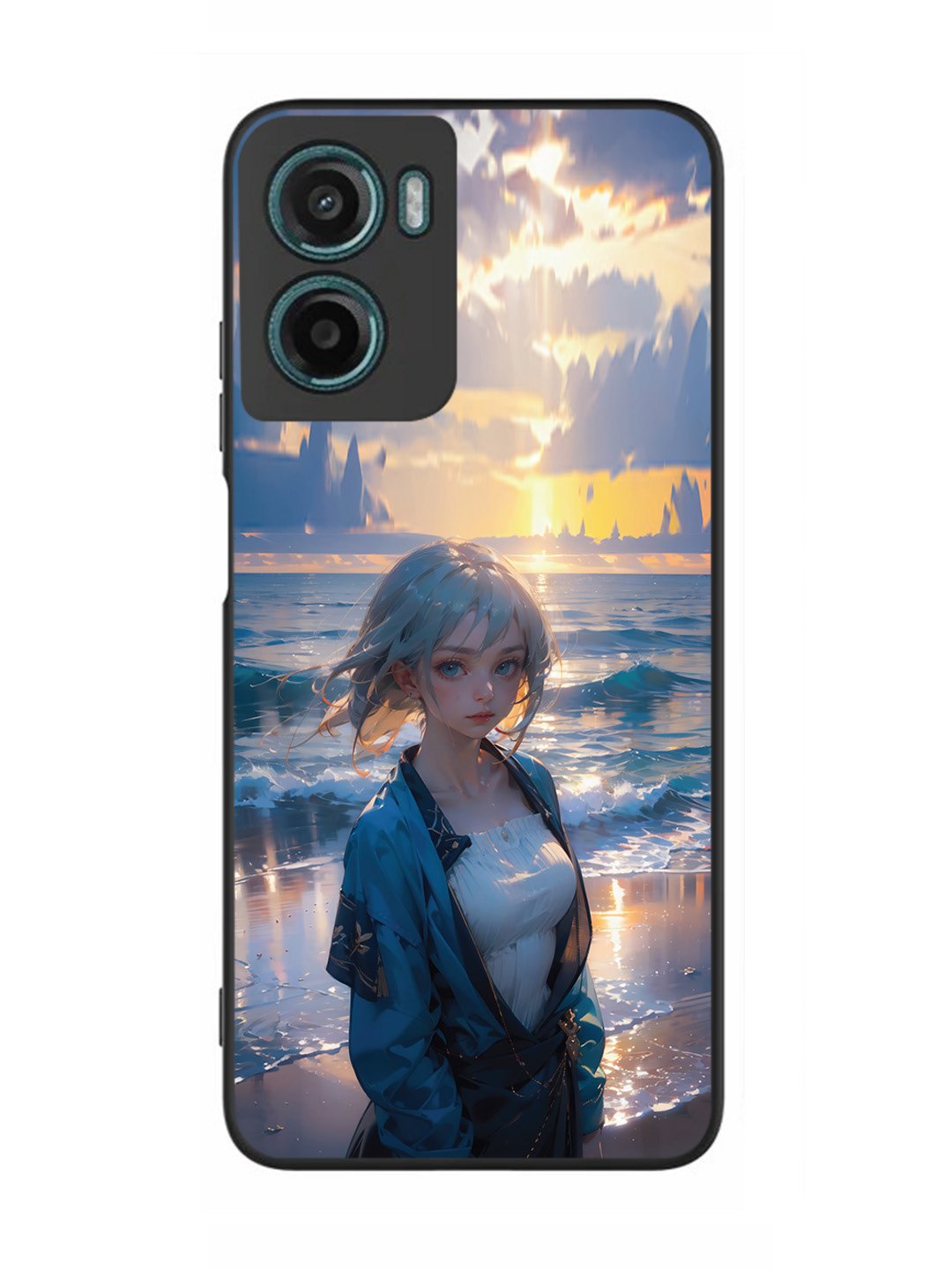 Motorola Moto G05 Anime Girl Beach Ocean Waves