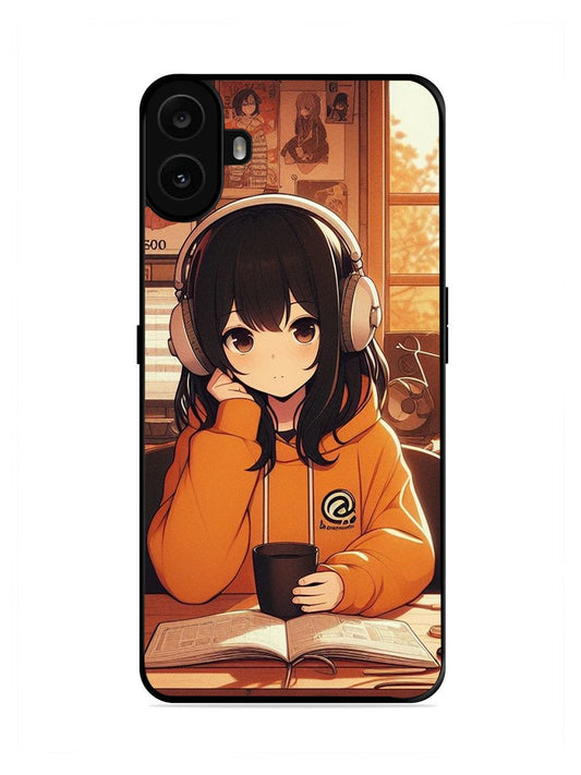 Nothing CMF Phone 1 Cute Girl listening Music