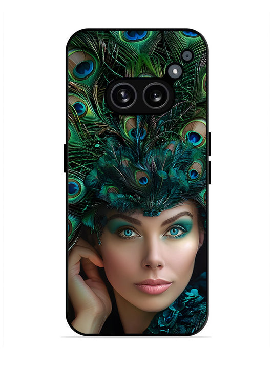 Nothing Phone 2a 5G Girl with peacock feather Crown
