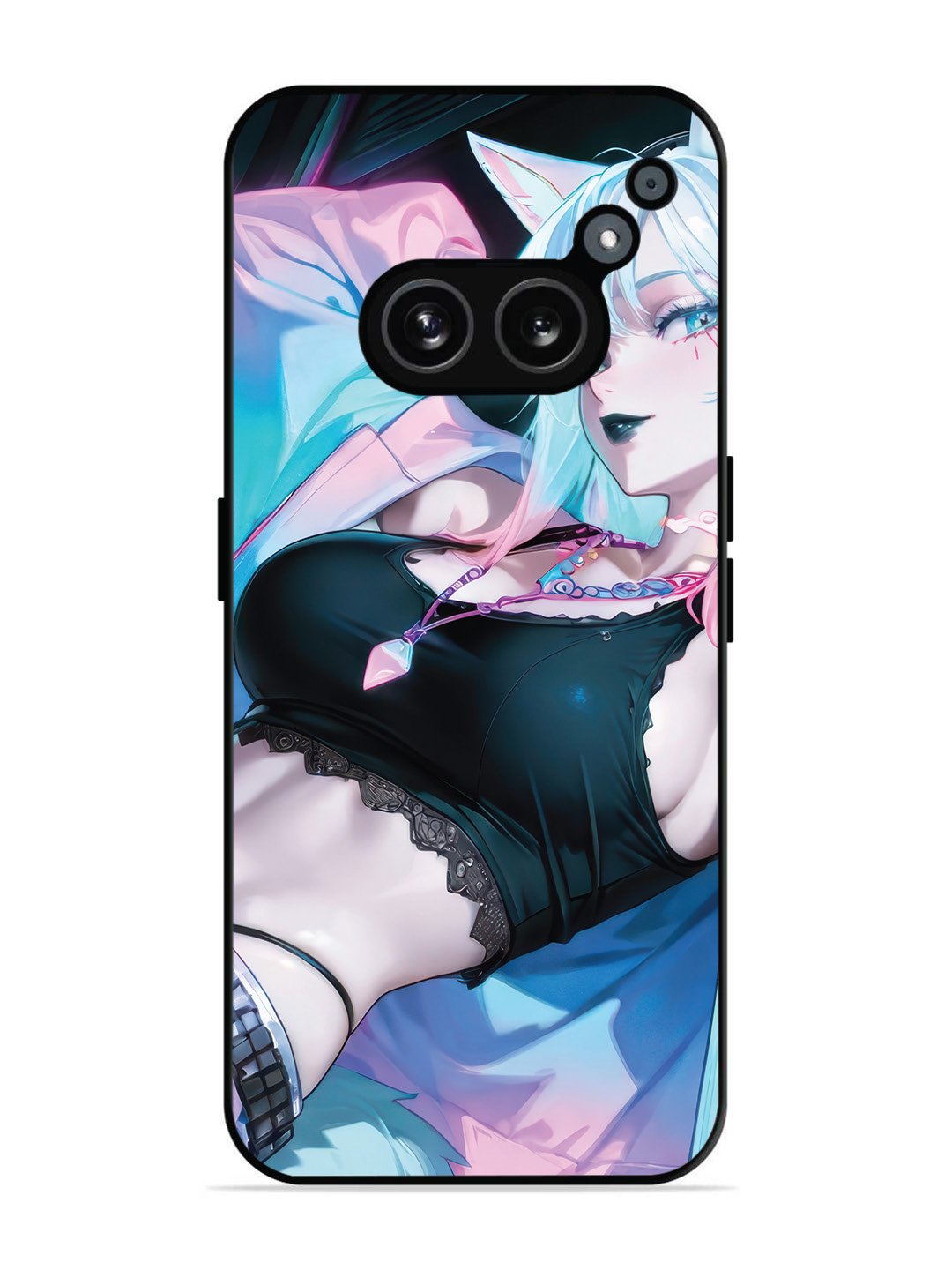 Nothing Phone 2a 5G anime girl fox headpohone white Hair