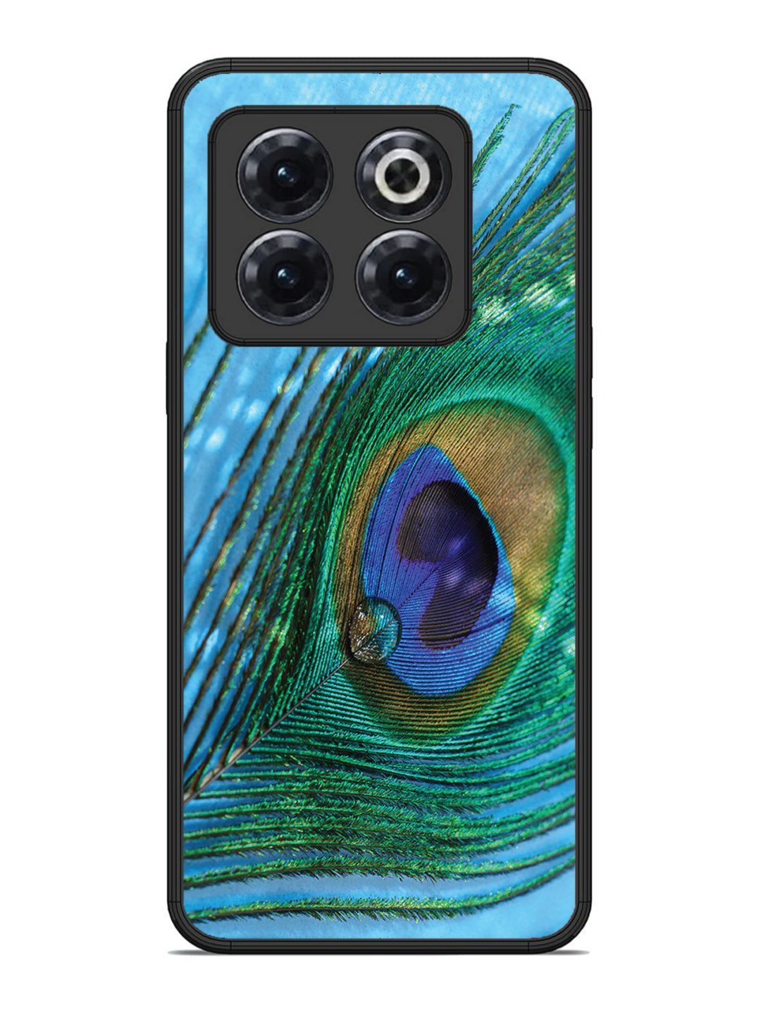 OnePlus 10T A drop on Peacock Feather