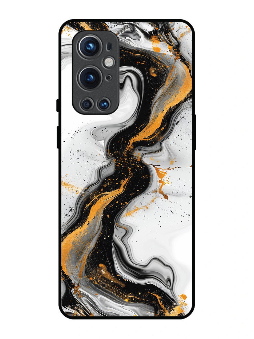 OnePlus 9 Pro Black And Golden Marble Essence