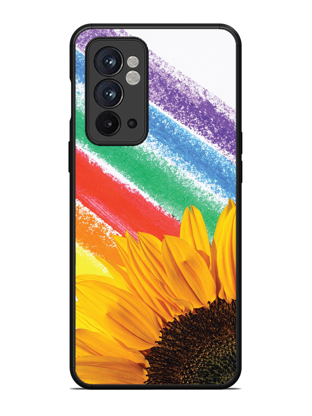 OnePlus 9RT Sunflower on Colourful Lines