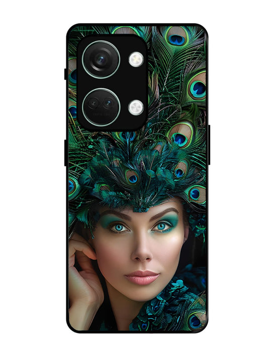 OnePlus Nord 3 Girl with peacock feather Crown