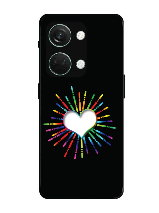 OnePlus Nord 3 Colourful Heart on Black