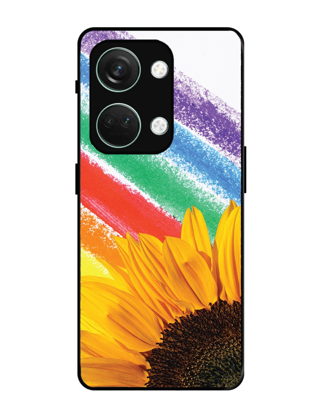 OnePlus Nord 3 Sunflower on Colourful Lines