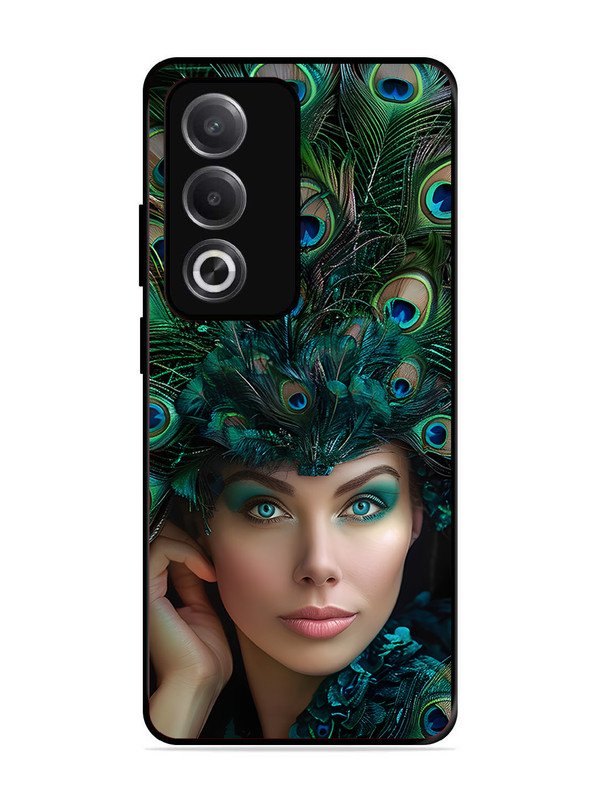 Oppo A3 Pro 5G Girl with peacock feather Crown