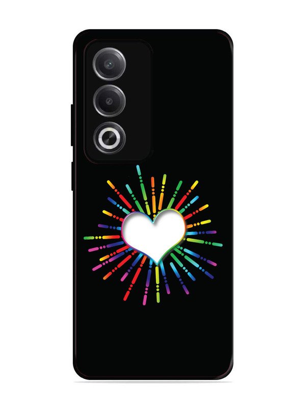 Oppo A3 Pro 5G Colourful Heart on Black