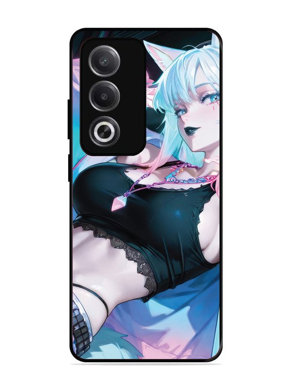 Oppo A3 Pro 5G anime girl fox headpohone white Hair