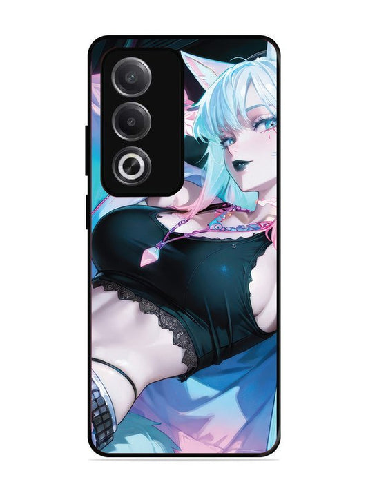 Oppo A3 Pro 5G anime girl fox headpohone white Hair