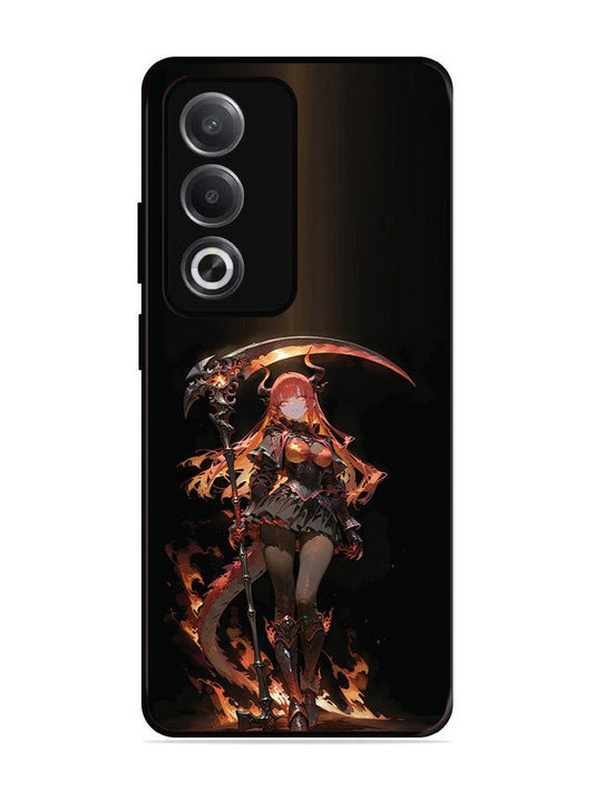 Oppo A3 Pro 5G anime-girl-sycthe-red-hair-horn