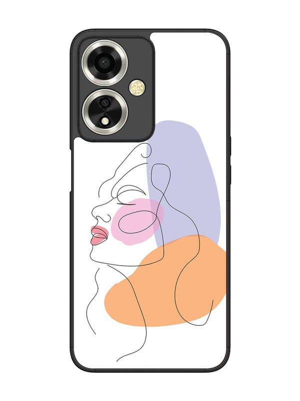 oppo a59 5g Line Art Girl Face