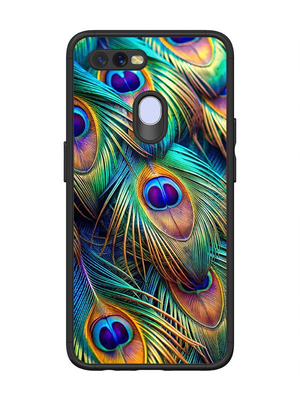 Oppo A7 peacock feather