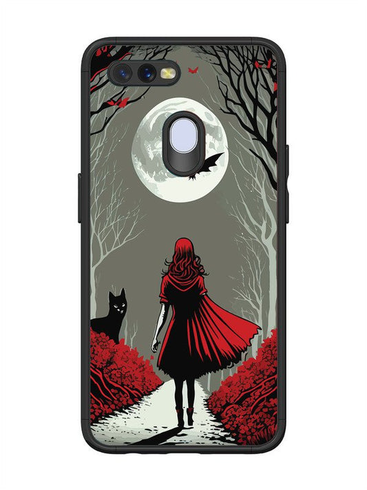 Oppo A7 Scarlet Girl in Red Forest