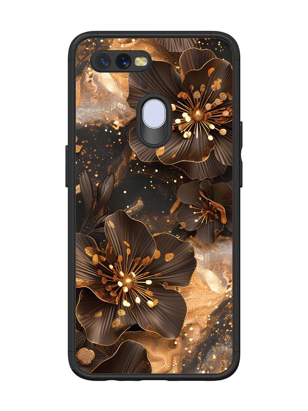 Oppo A7 Golden Flowars