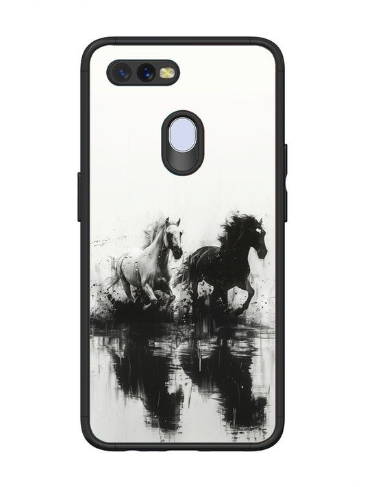 Oppo A7 Black & White Horse