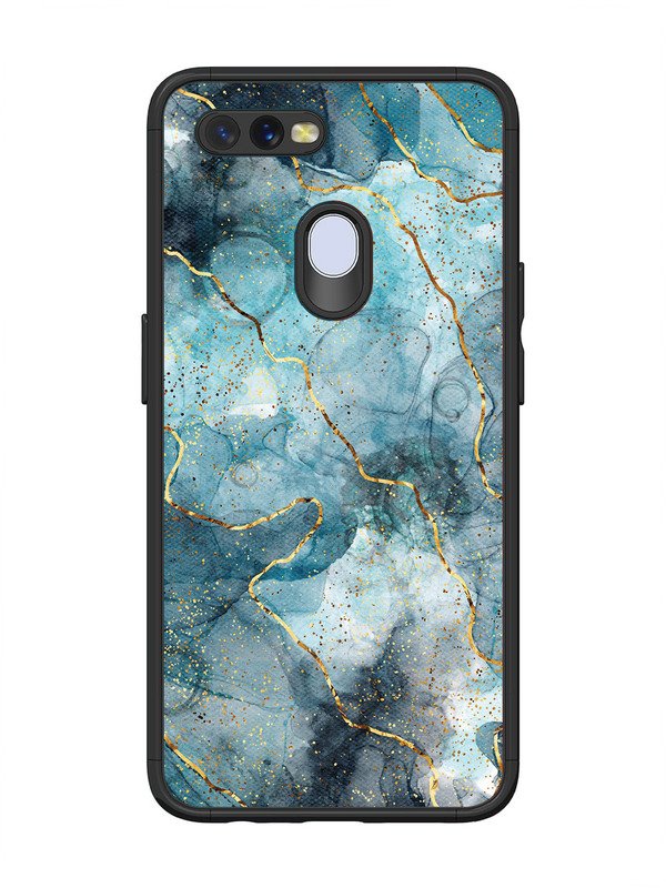Oppo A7 Oceanic Golden Strip Marble