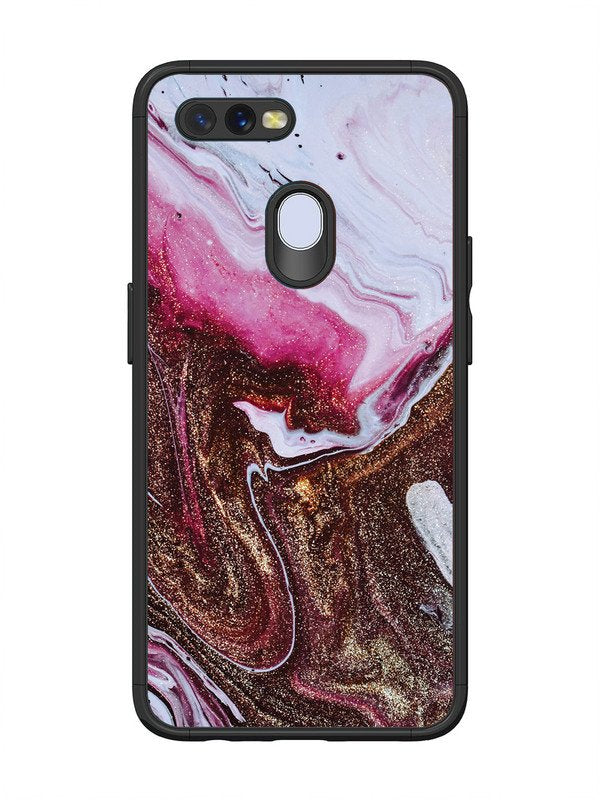 Oppo A7 Elegant Rose & Gold Marble