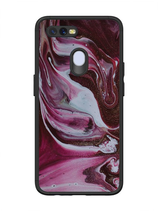 Oppo A7 Pink And Golden Marble