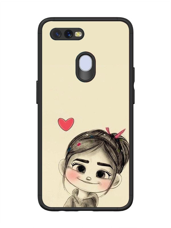 Oppo A7 Cute Girl Looking at You