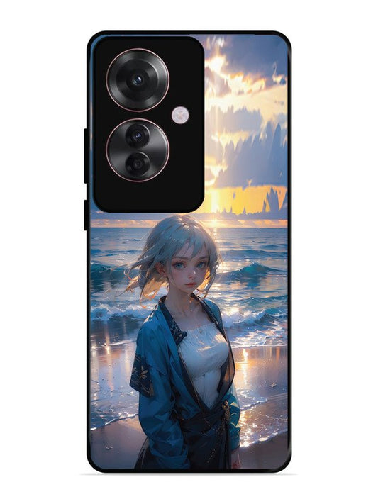 Oppo F25 Pro 5G Anime Girl Beach Ocean Waves