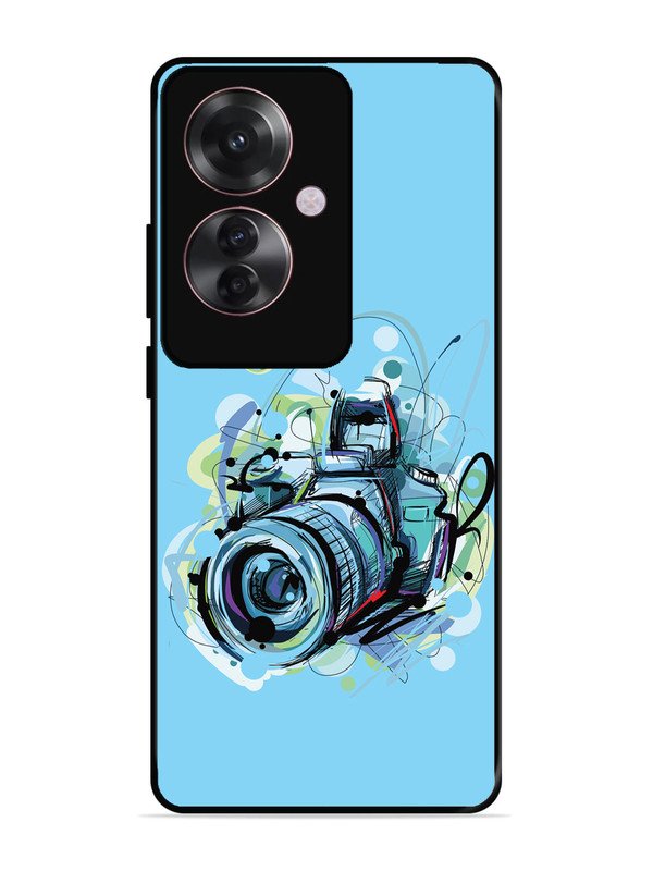 Oppo F25 Pro 5G Camera Blue Background