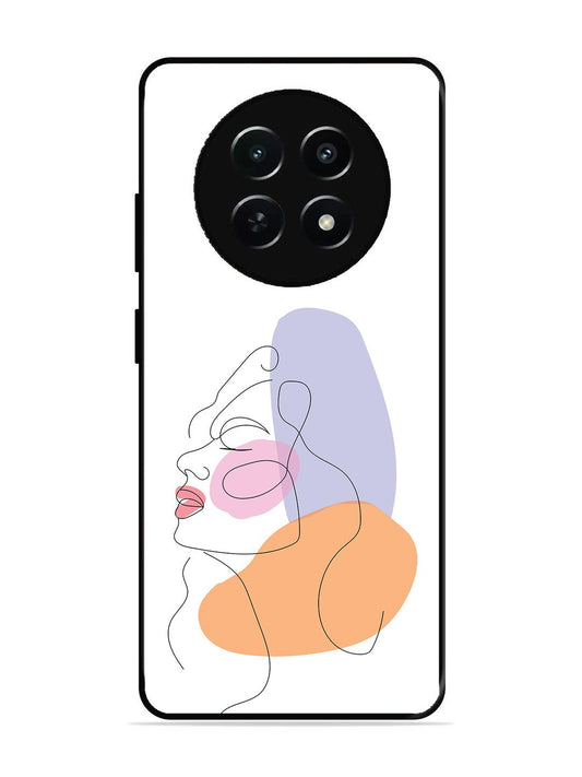 Realme Narzo 70x Line Art Girl Face