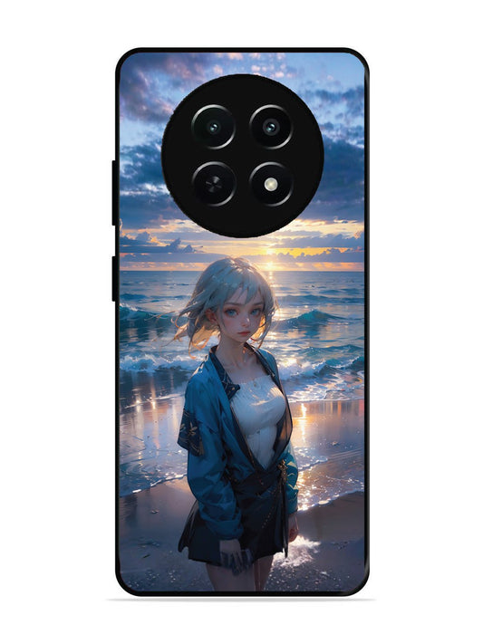 Realme Narzo 70x Anime Girl Beach Ocean Waves