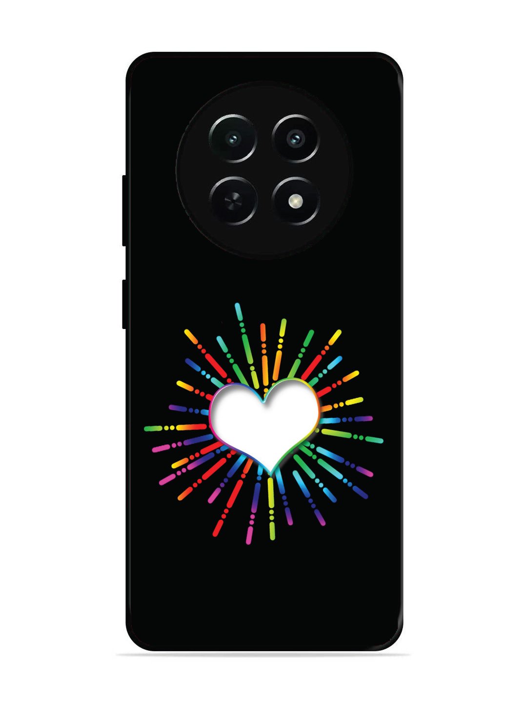 realme 12x 5g Colourful Heart on Black