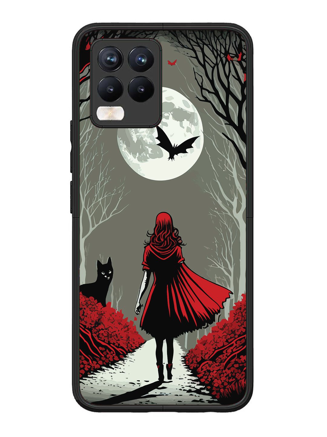 Realme 8 Pro Scarlet Girl in Red Forest