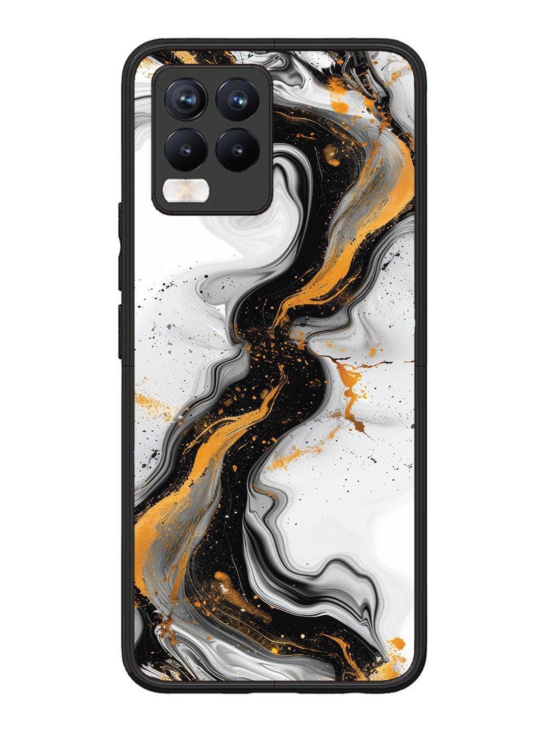 Realme 8 Pro Black And Golden Marble Essence