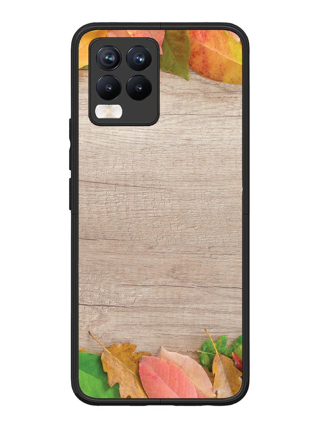 Realme 8 Pro Autumn Leafs On Wooden Table