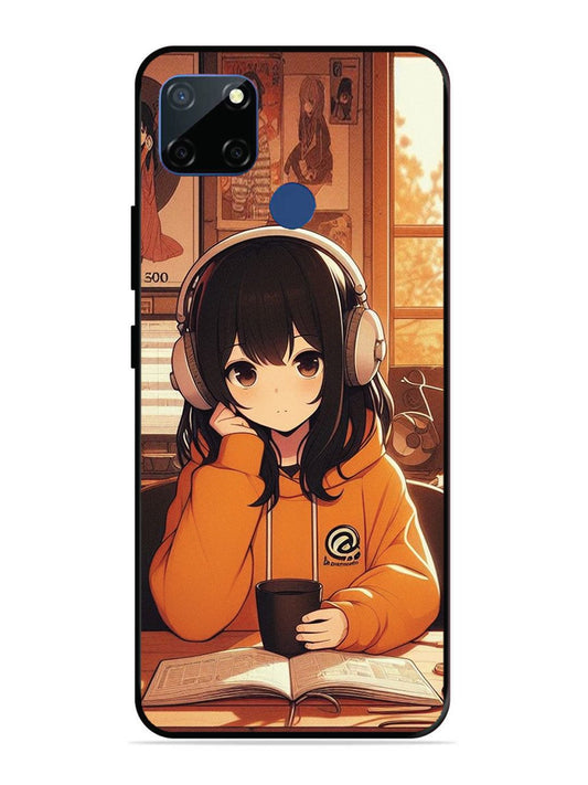 Realme C12 Cute Girl listening Music
