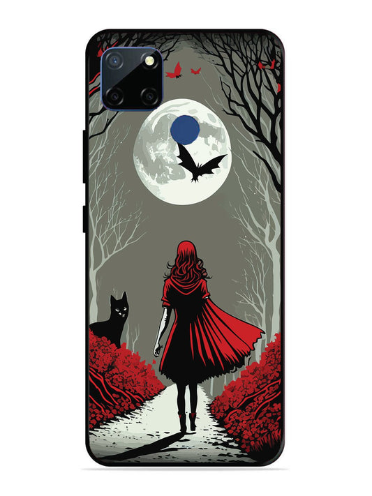 Realme C12 Scarlet Girl in Red Forest