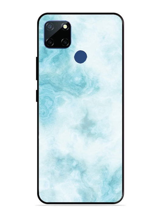 Realme C12 Light Blue with White Ocean Marble