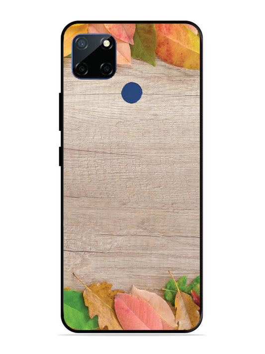 Realme C12 Autumn Leafs On Wooden Table