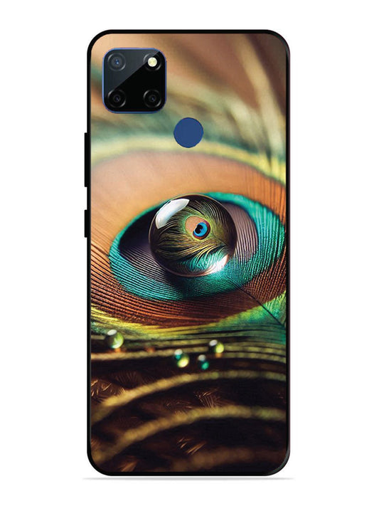Realme C12 Water Drop On Peacock Feather
