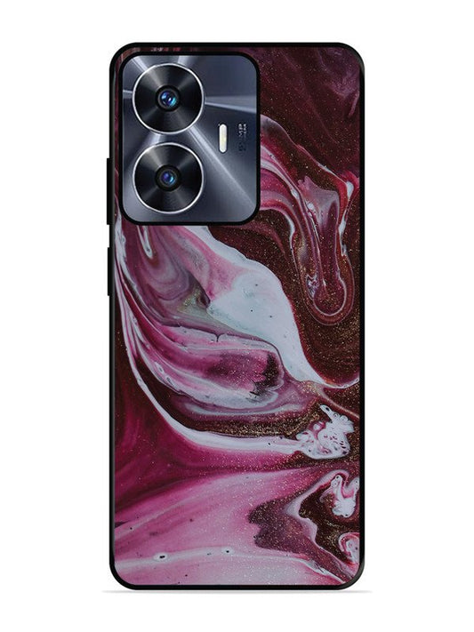 realme c55 Pink And Golden Marble