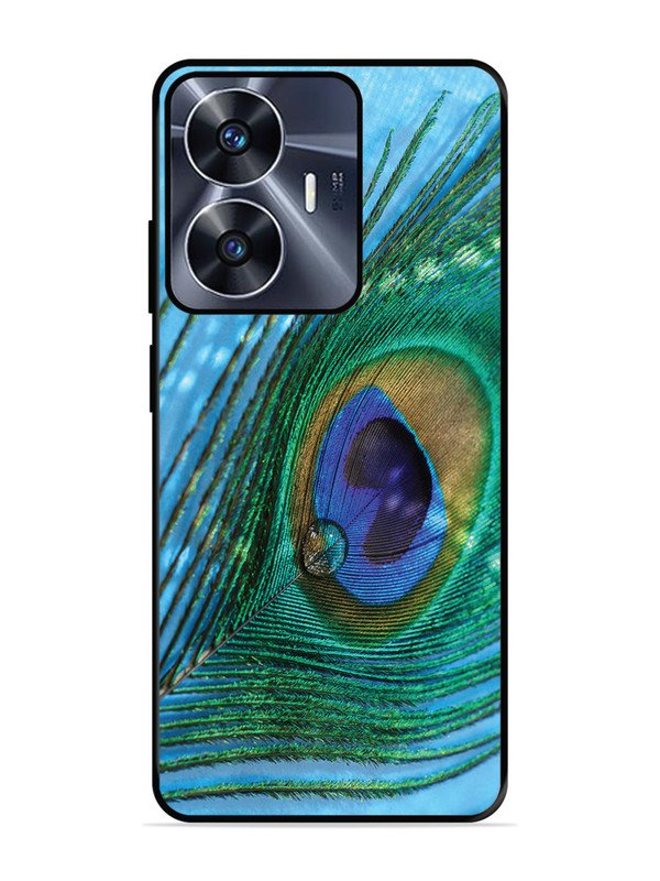 realme c55 A drop on Peacock Feather