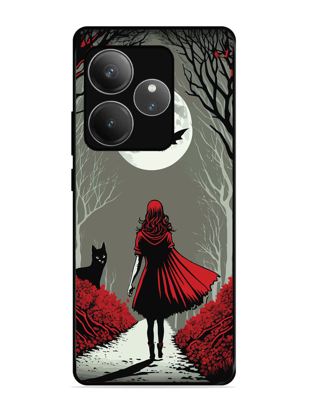 realme gt 6t 5g Scarlet Girl in Red Forest