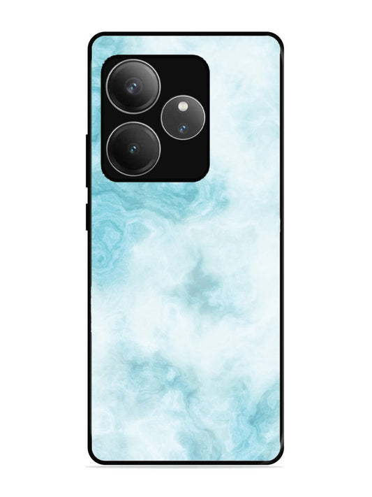 realme gt 6t 5g Light Blue with White Ocean Marble